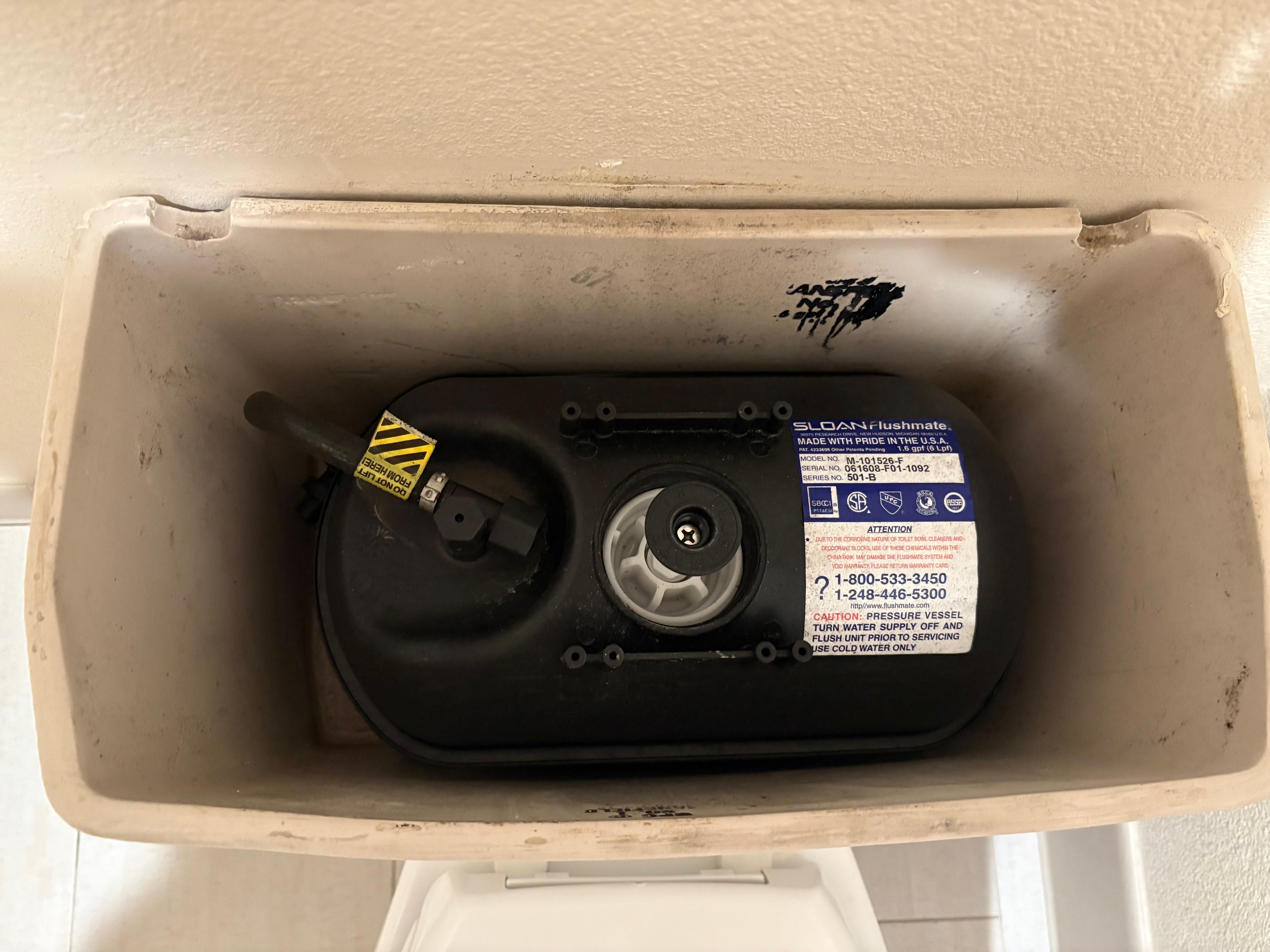 Back of their toilet and the system they use 