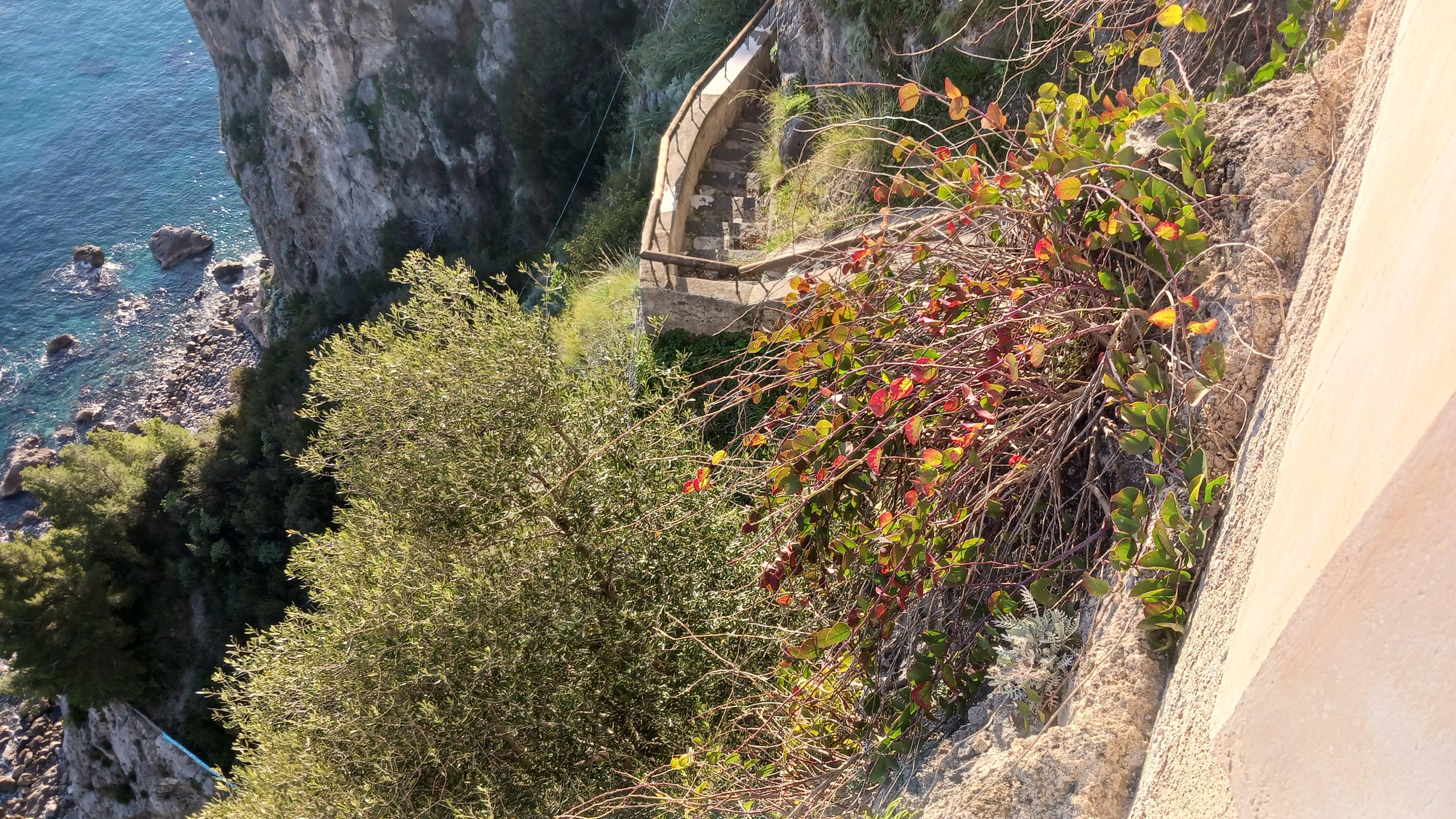 Going to the beach on a treacherous ,dangerous walk 