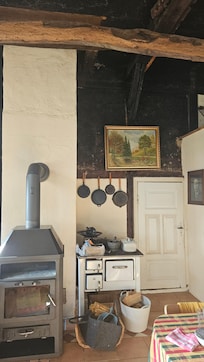 Ofen in der Ess-Wohndiele