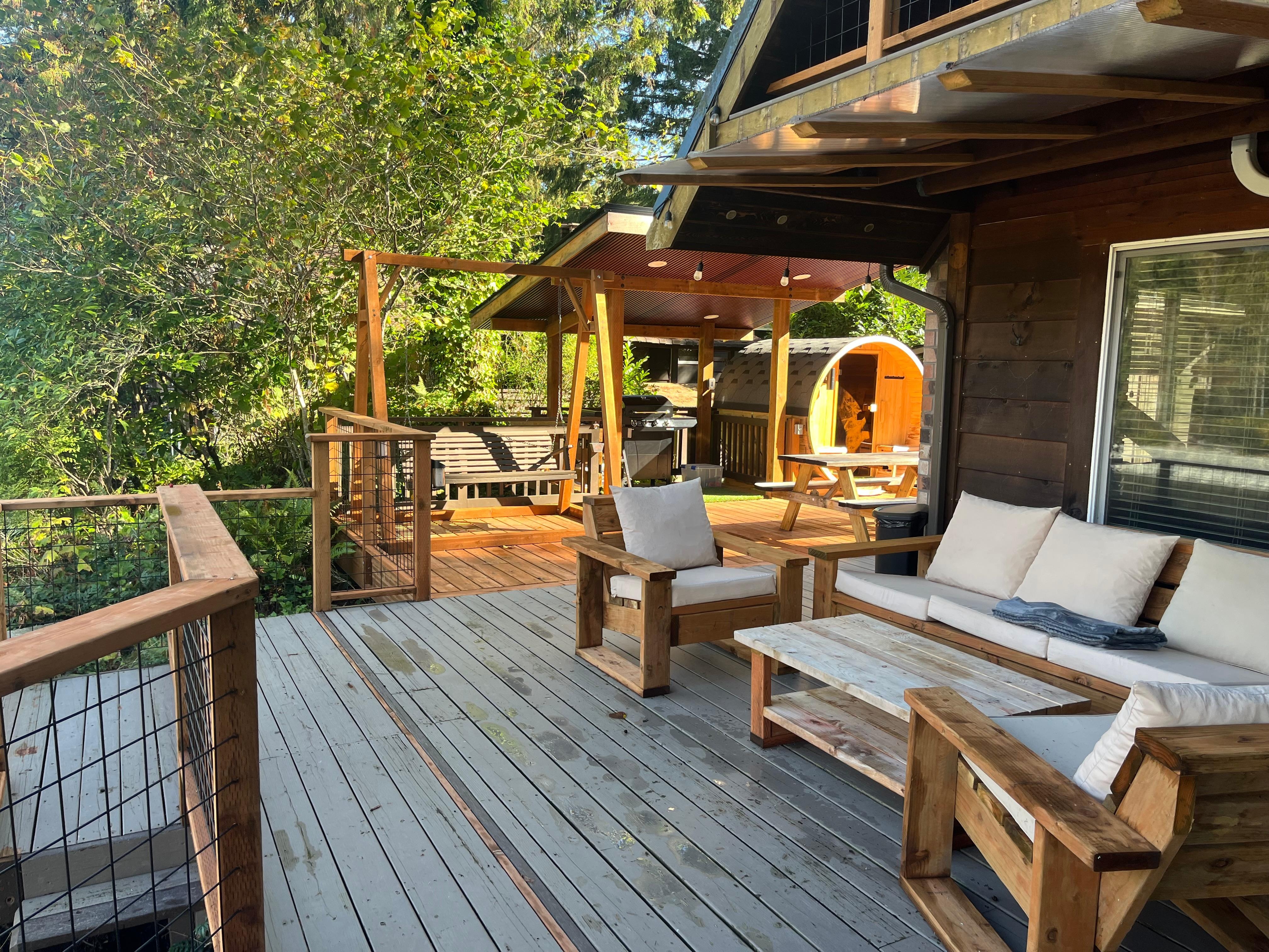 View of the back deck