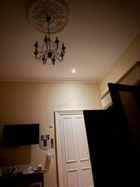 This was the ceiling light flashing on and off all night long. As you can see it’s extremely bright.