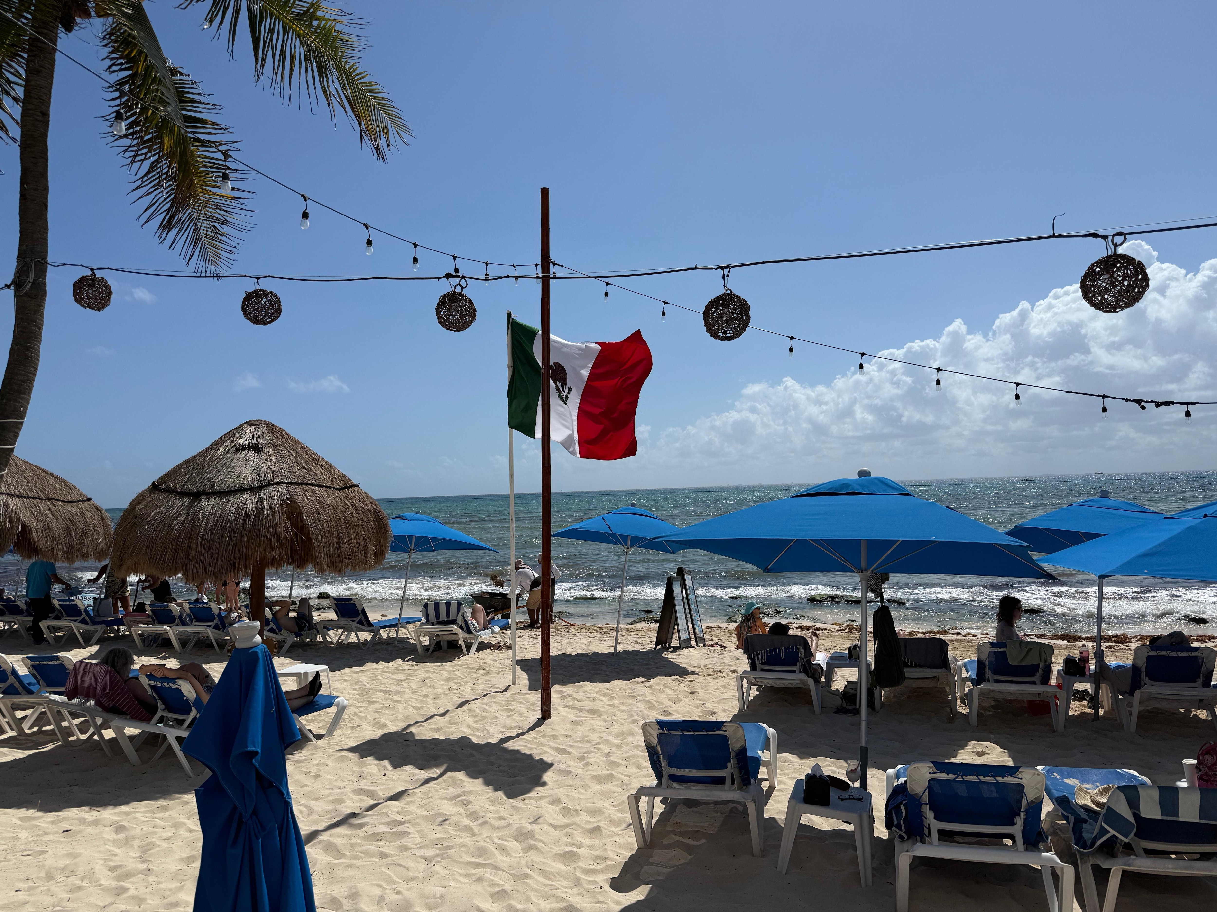 The beach from the restaurant 
