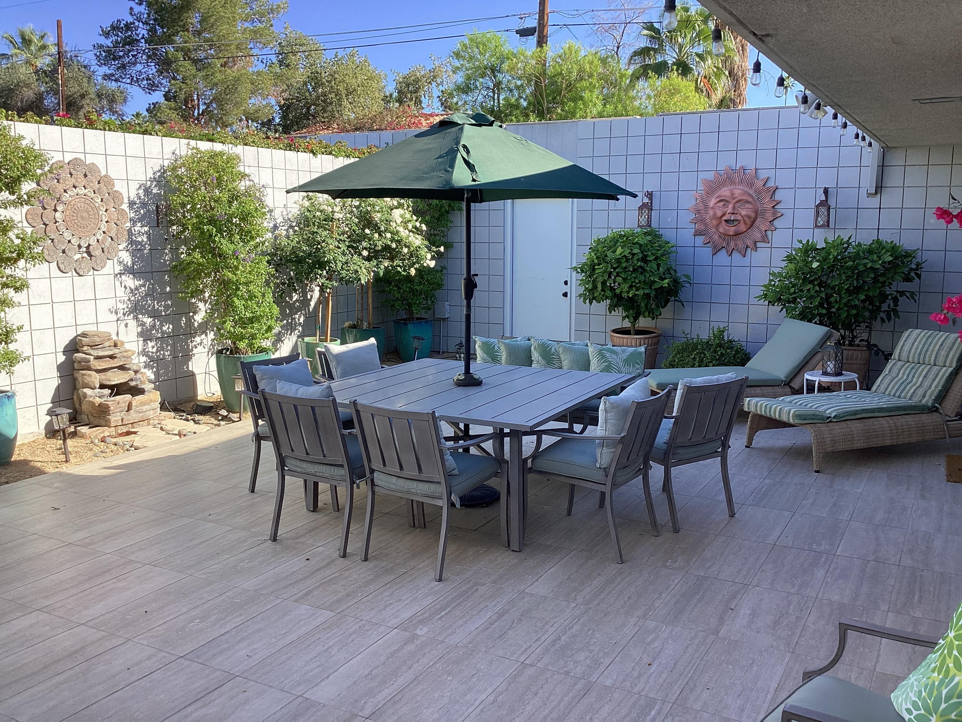 Very private patio for memorable family dinners.