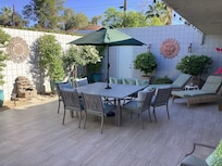 Very private patio for memorable family dinners.