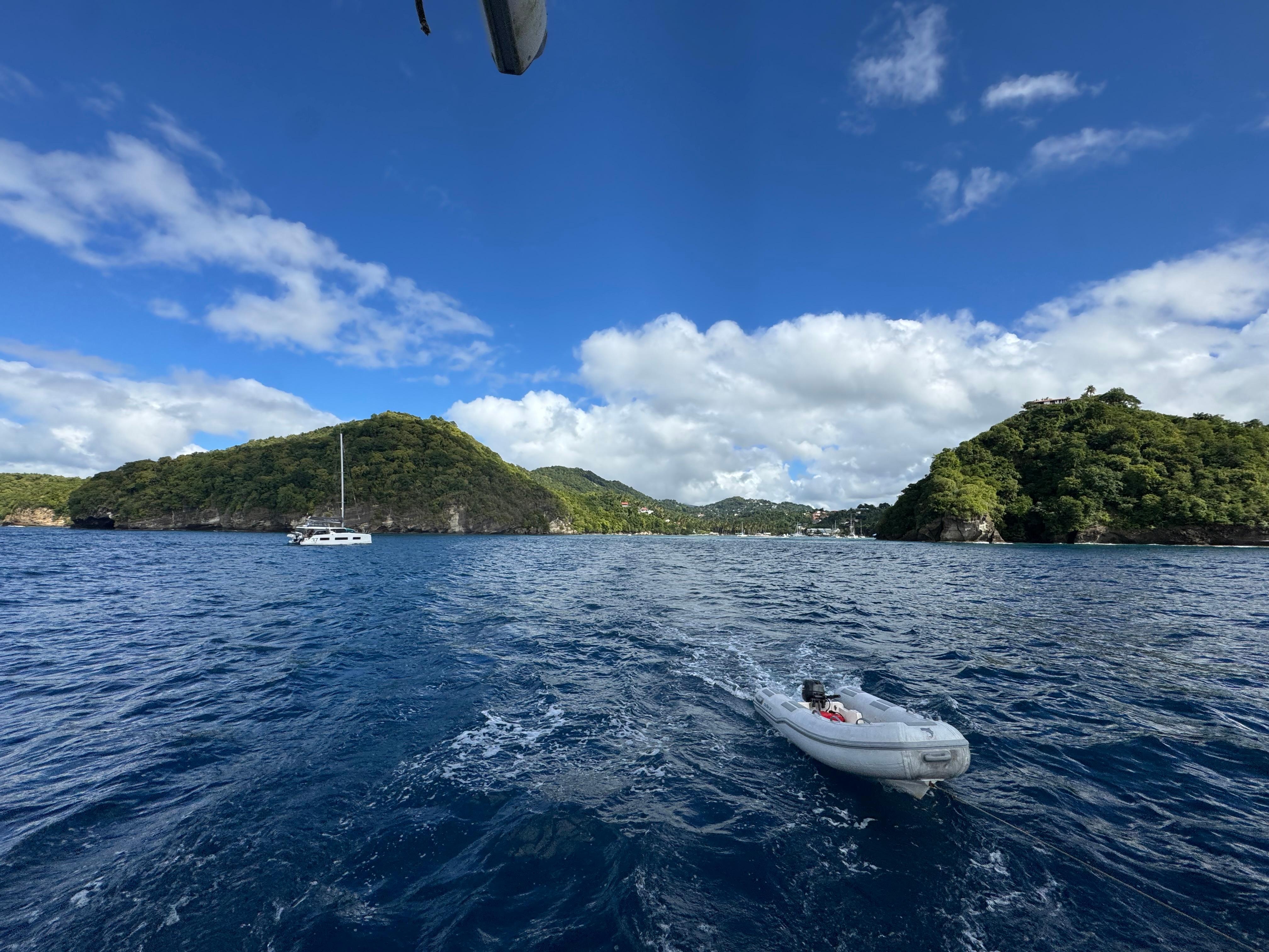 Heading out of Marigot Bay