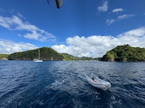 Heading out of Marigot Bay
