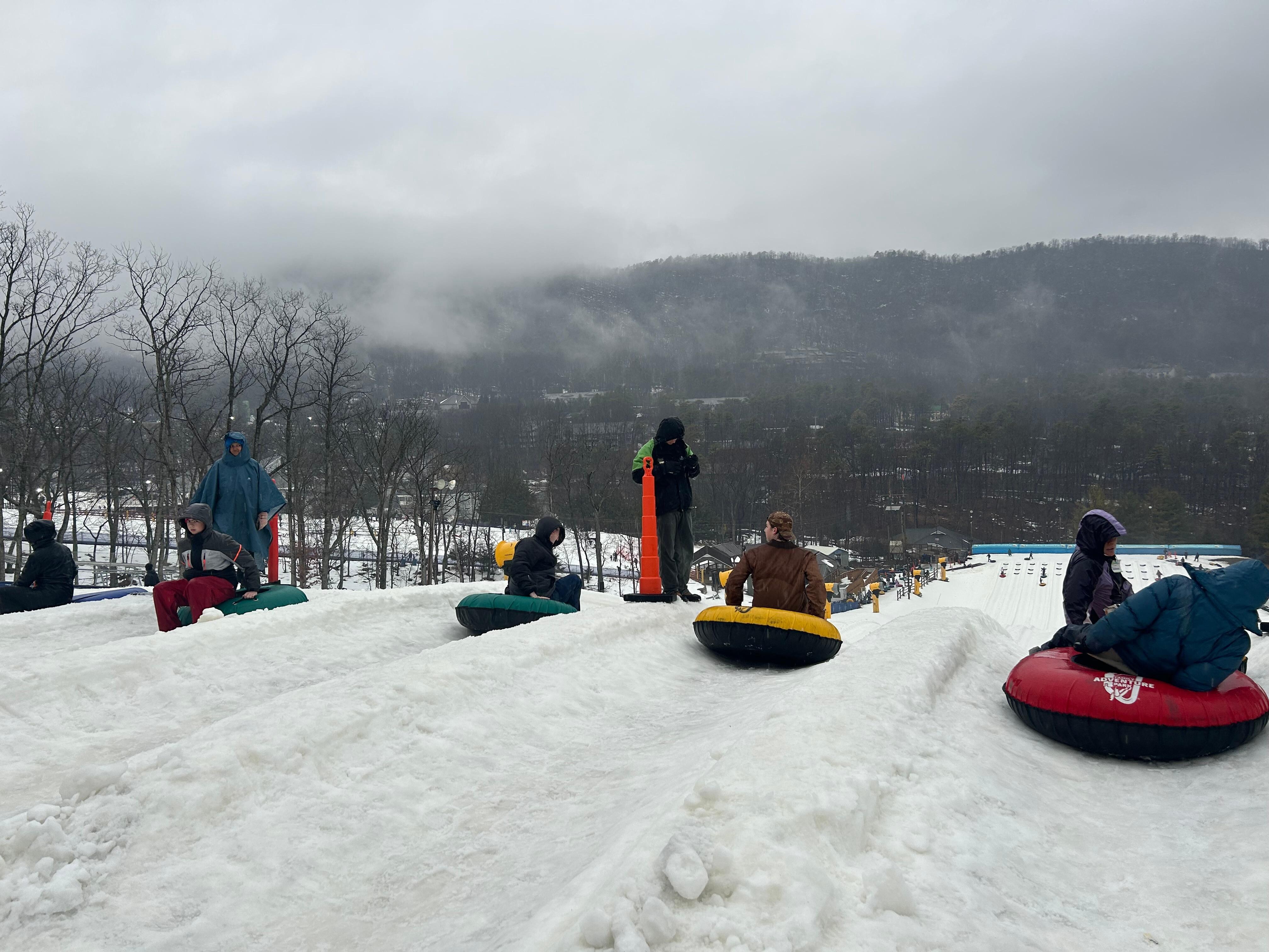 Snow tubing at Massanutten 