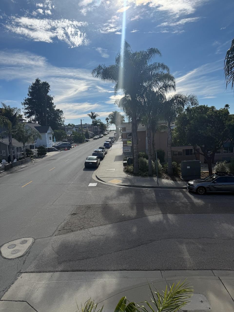 View from balcony towards the ocean