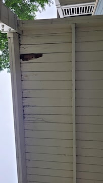 looking up to the ceiling from the porch