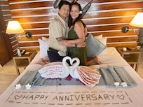 We celebrated our anniversary and we were welcomed with this, so sweet, thank you so much!