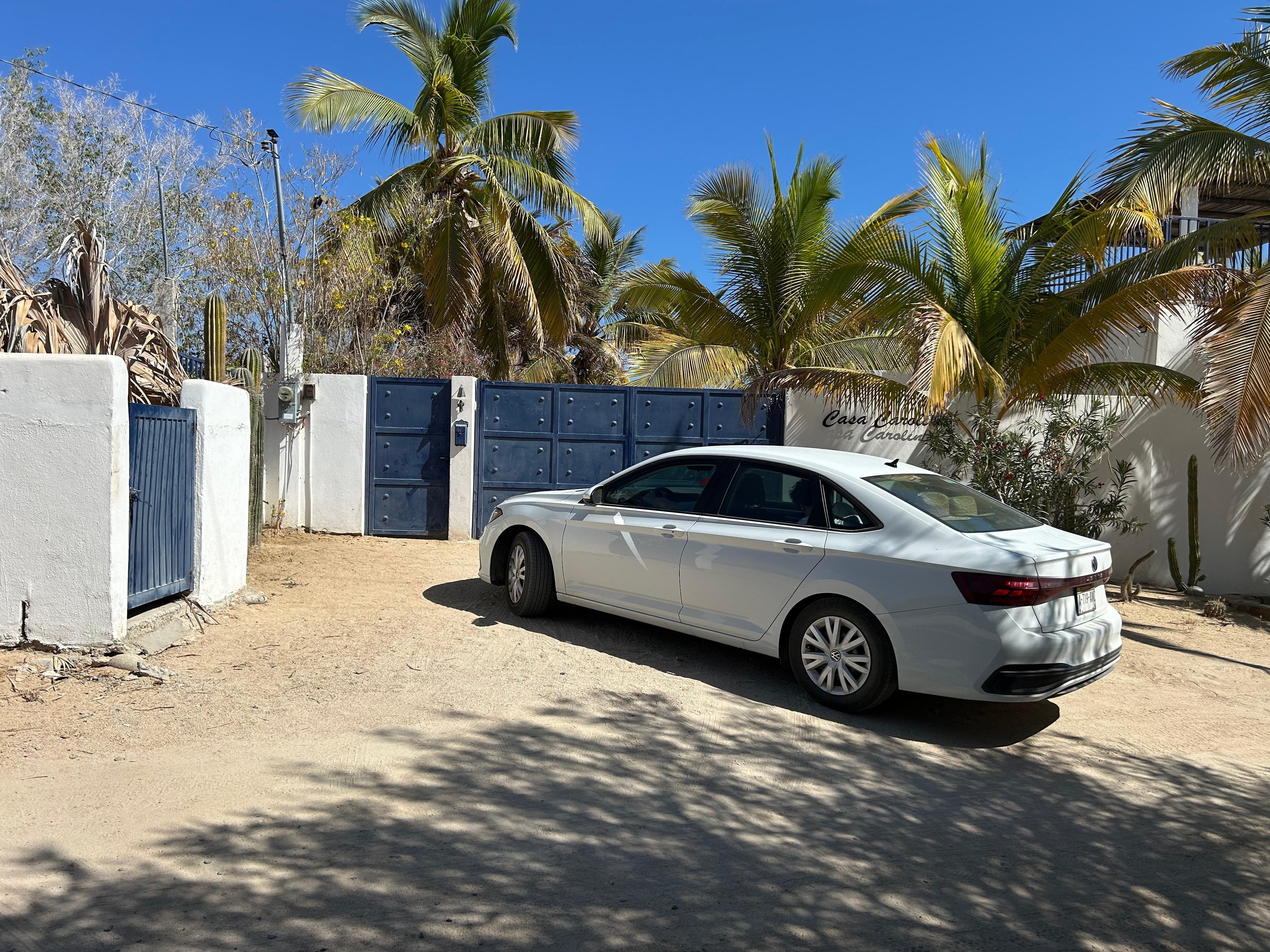 Leaving on our last day in our rental car