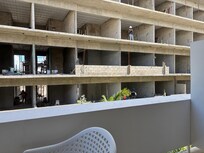 taken from downstairs patio.
every window, this unit had faced the workmen there was absolutely no privacy.