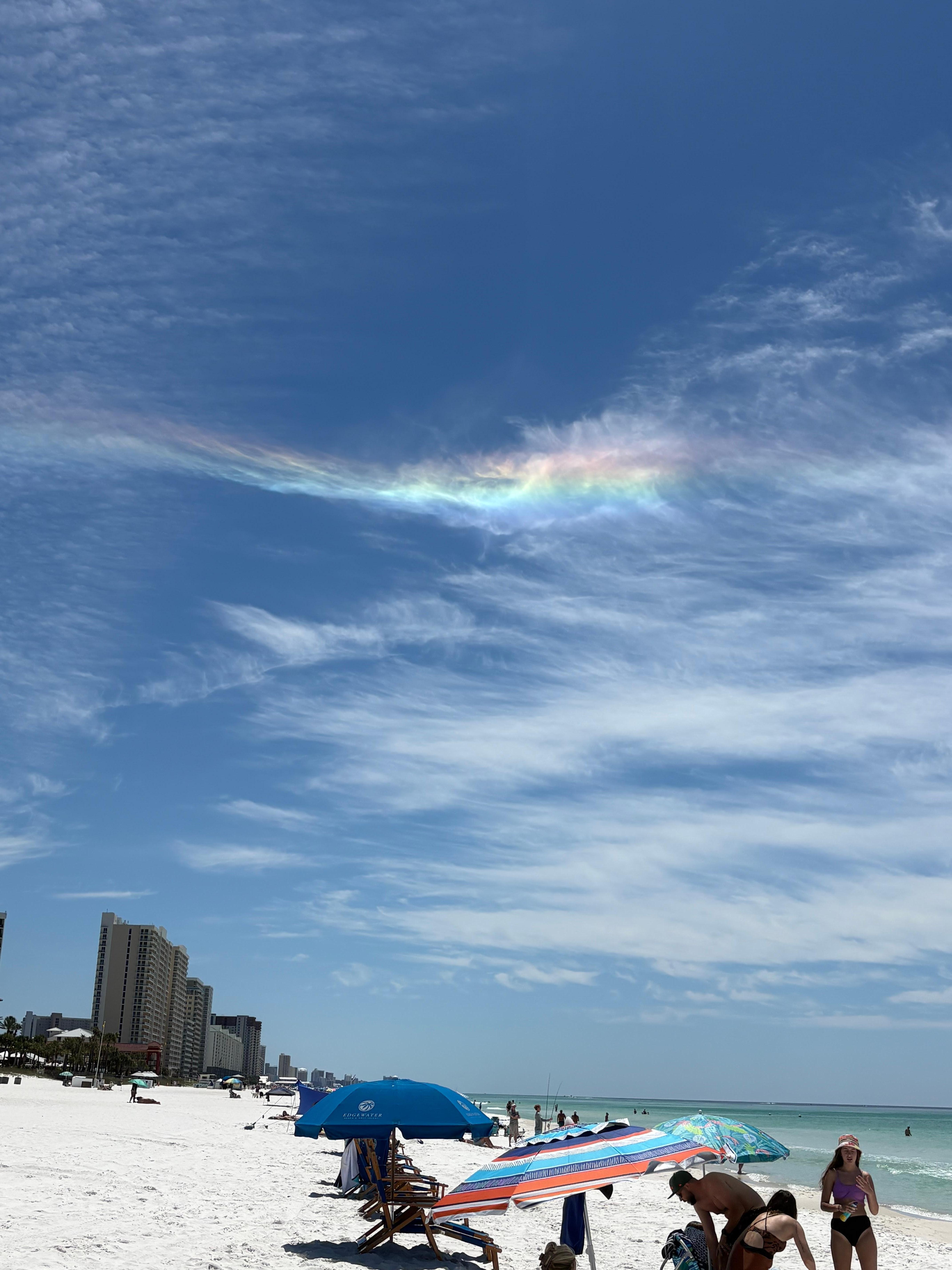 The sky was amazing on the beach. 