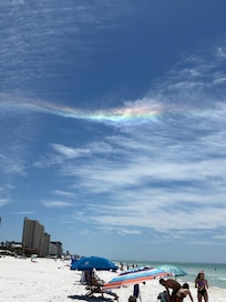 The sky was amazing on the beach.