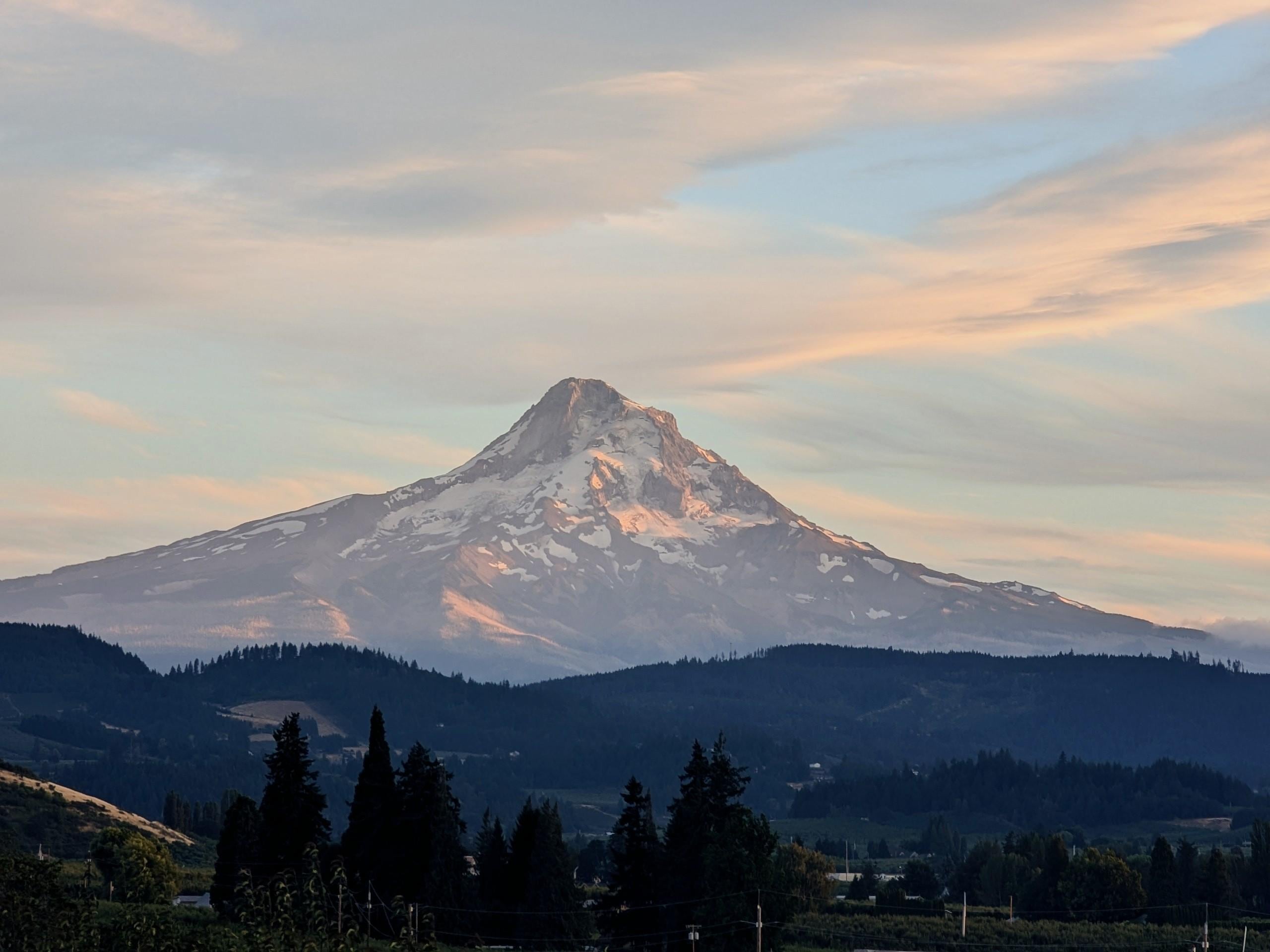 View of Mt Hood from the deck.