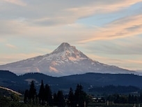 View of Mt Hood from the deck.
