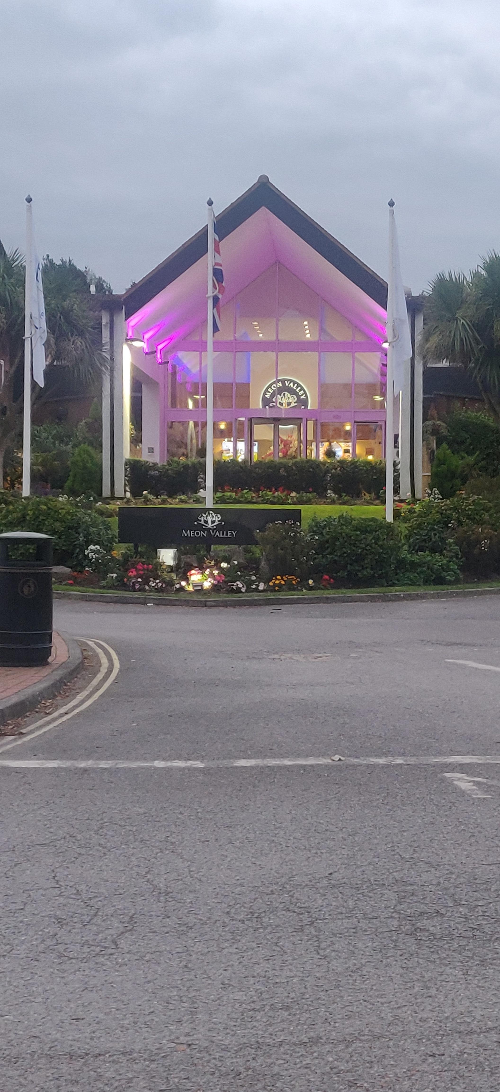Main entrance in Pink 
