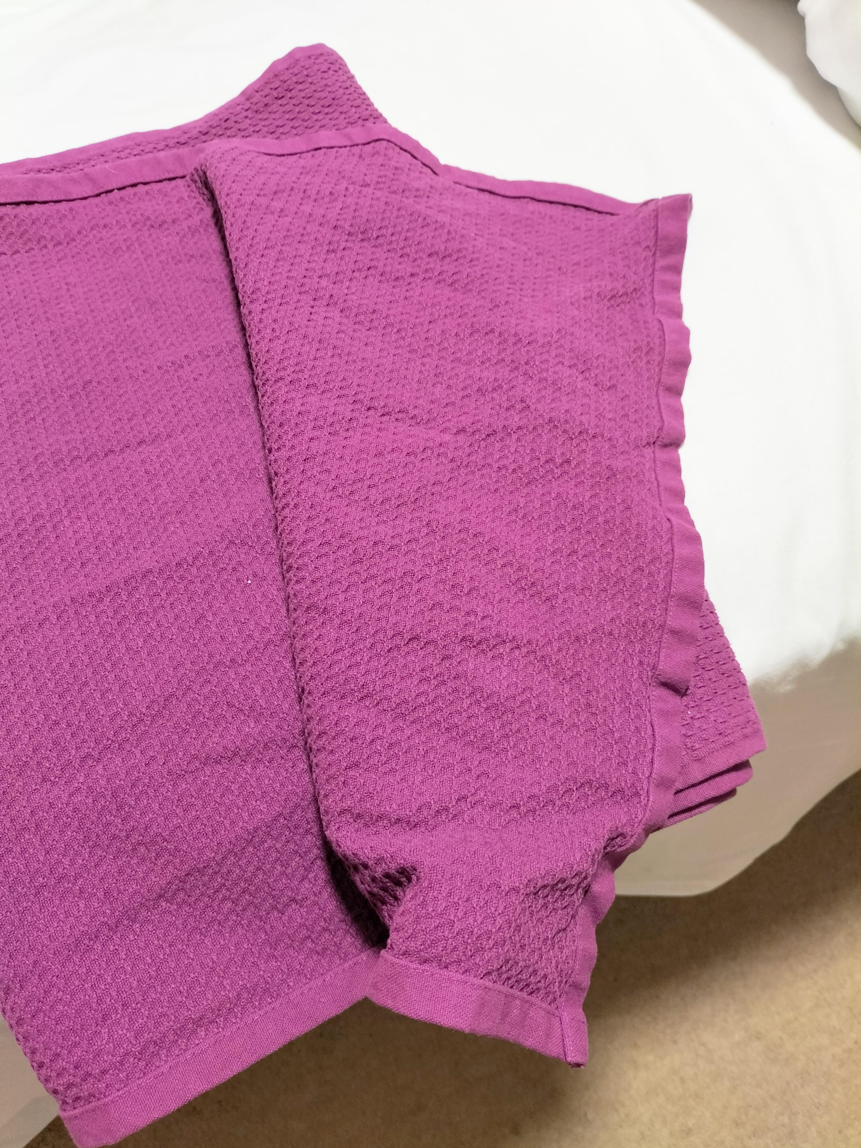 Unironed bed runner.