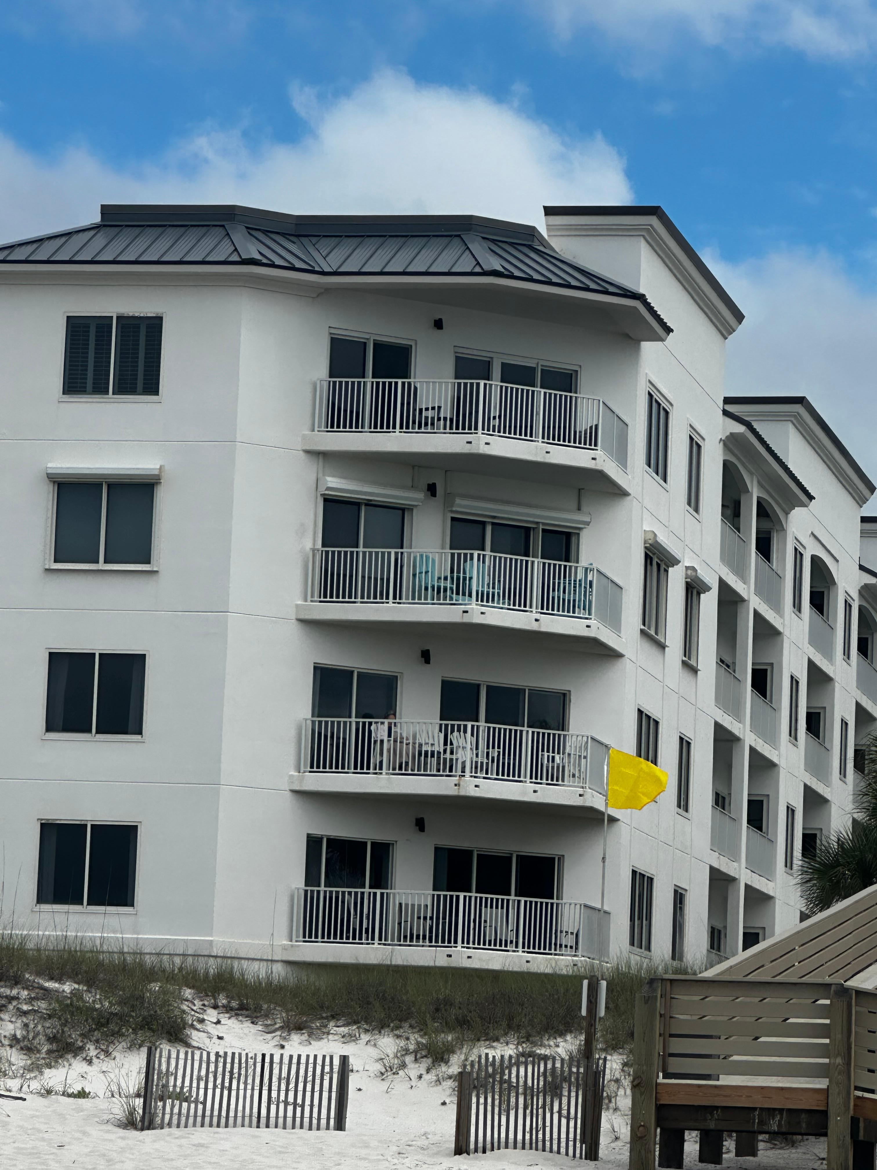View from ocean looking at left side of property. 