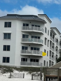 View from ocean looking at left side of property.