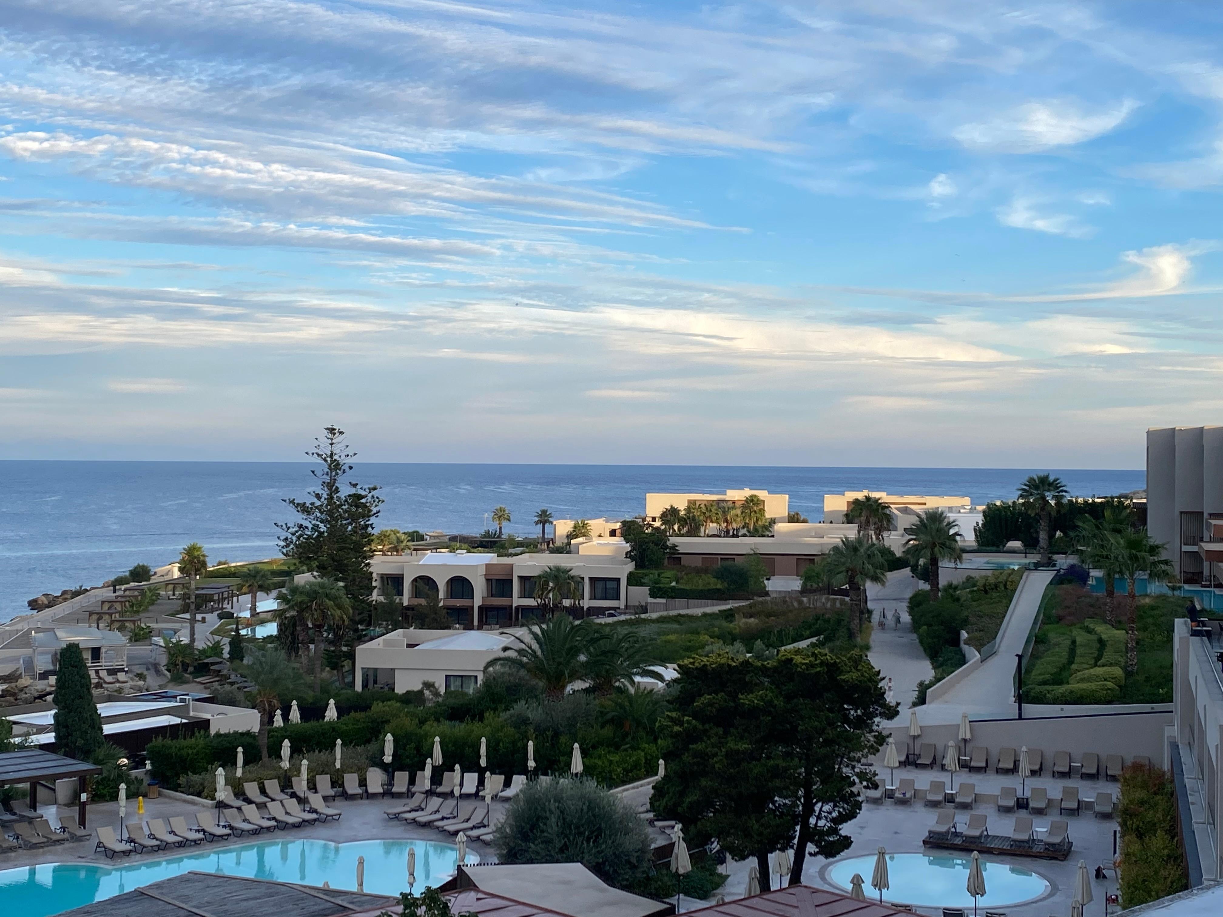 Utsikt från hotellbalkongen 