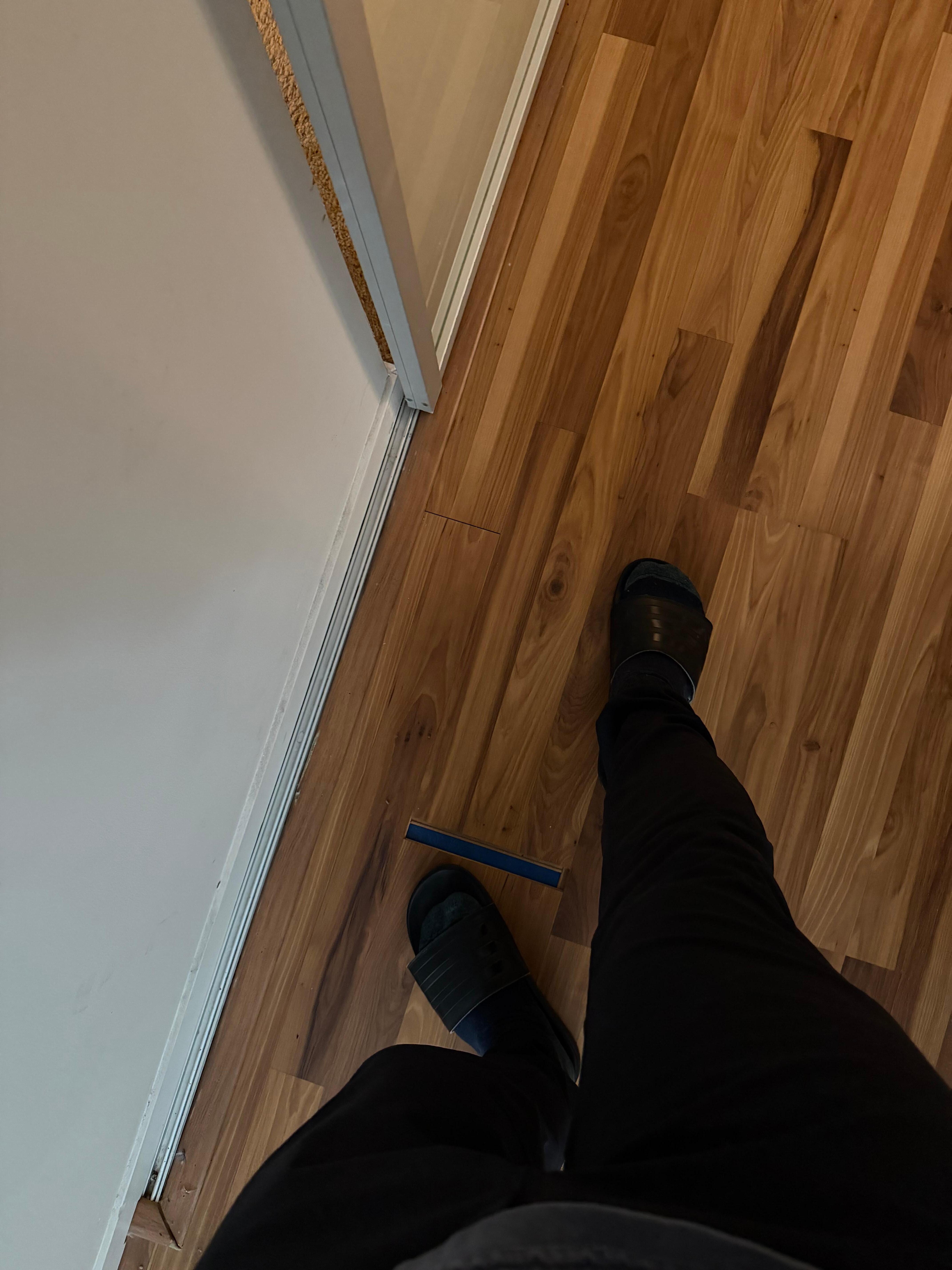 Loose floorboard that slides when yo step on it, throwing off your balance