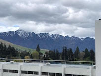 Balcony view from the Crown Plaza Queenstown.