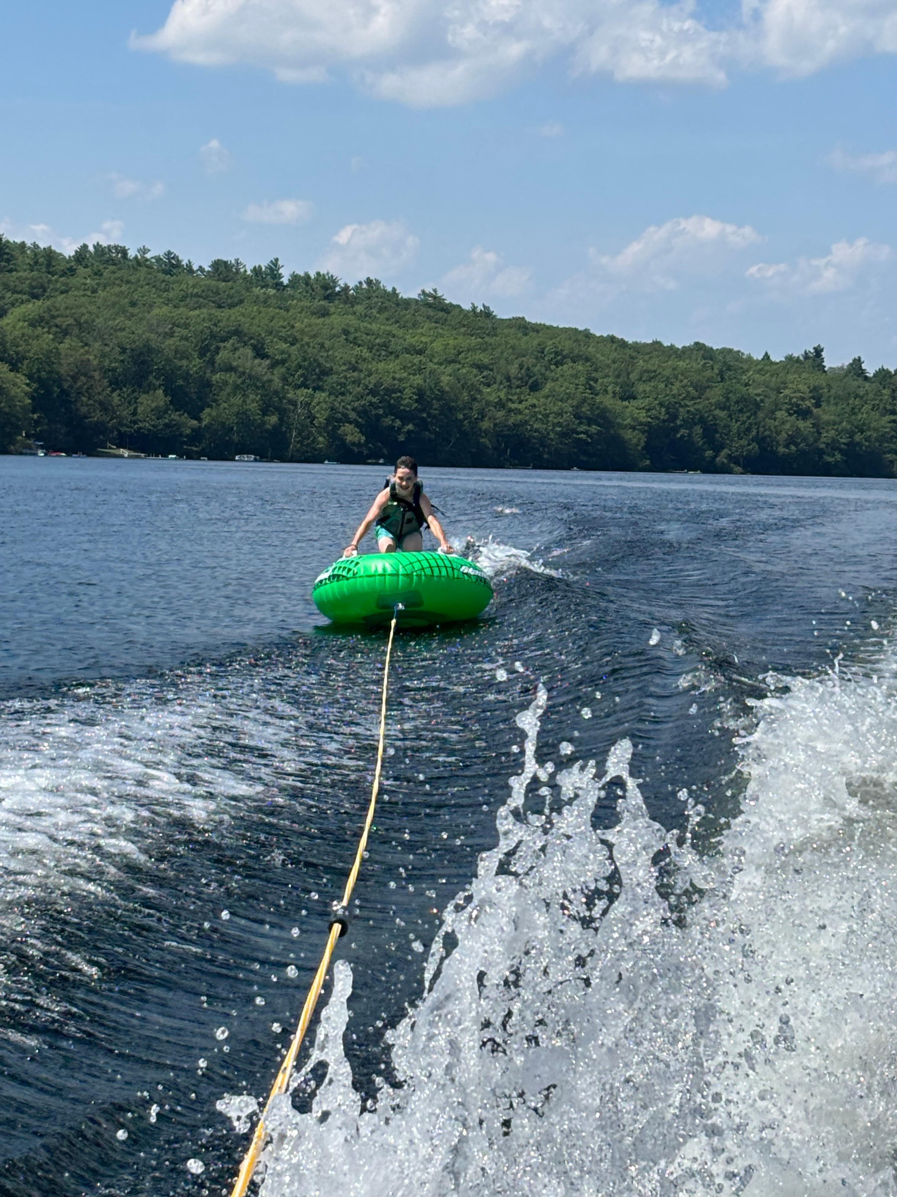 Fun on the water tubing
