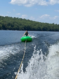 Fun on the water tubing