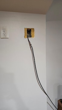 Cables coming out of the wall