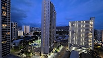 View from the balcony at night