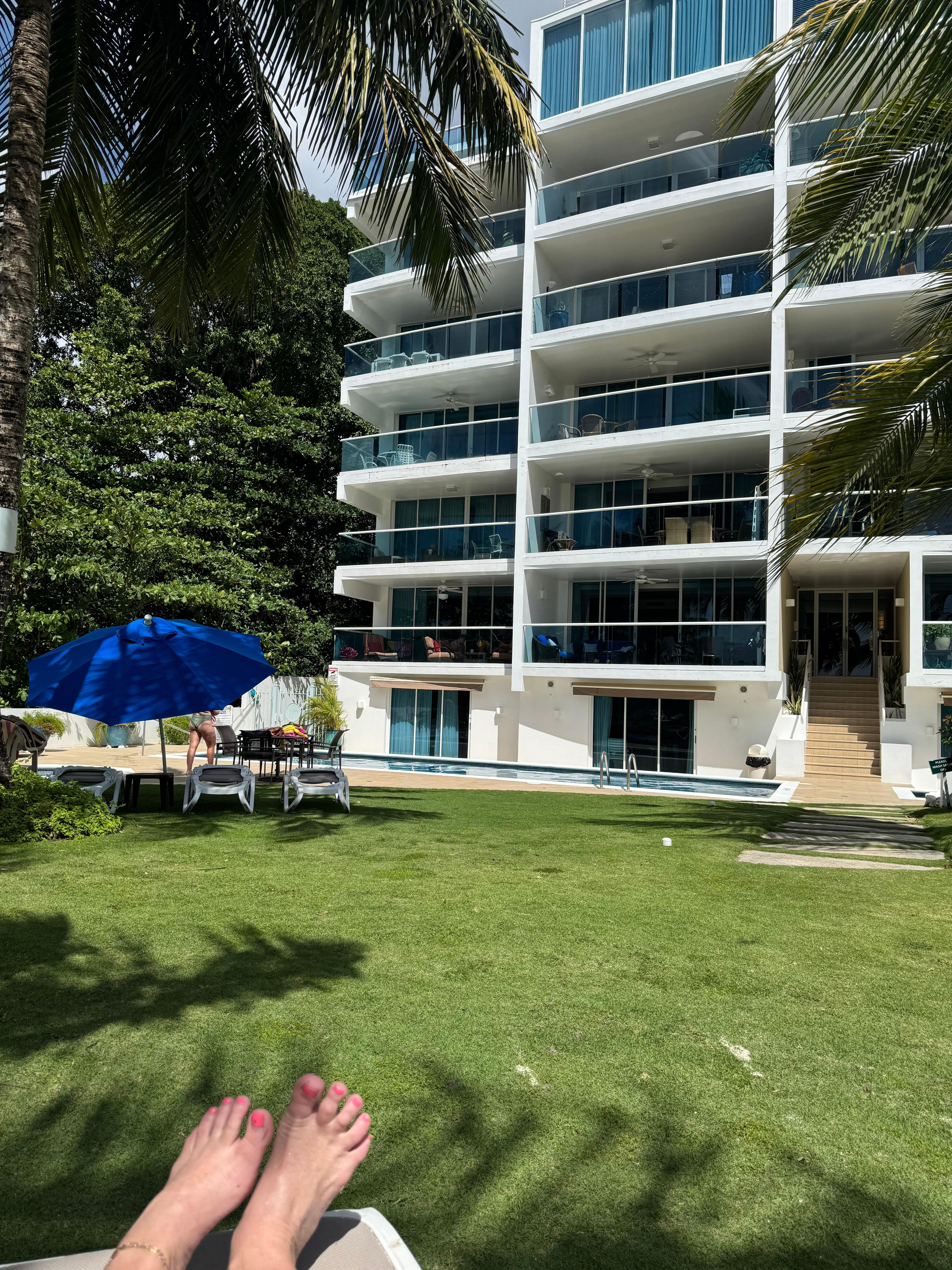 View of condo from by pool