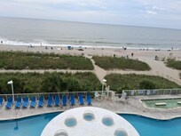 The view from our balcony of our room,Hotel Blue