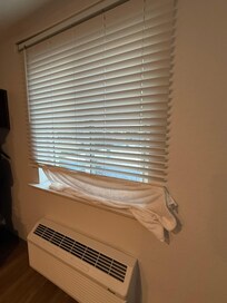 Did need to put a blanket so light can not shine in at night. Doesn't work