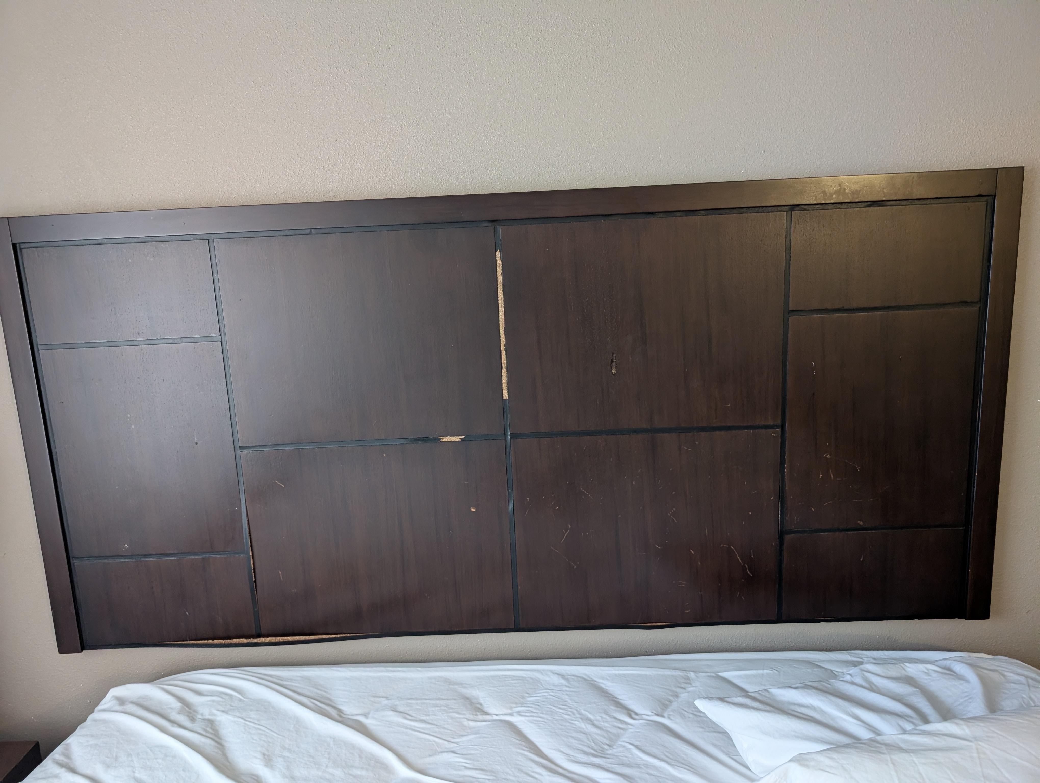 Damaged headboard