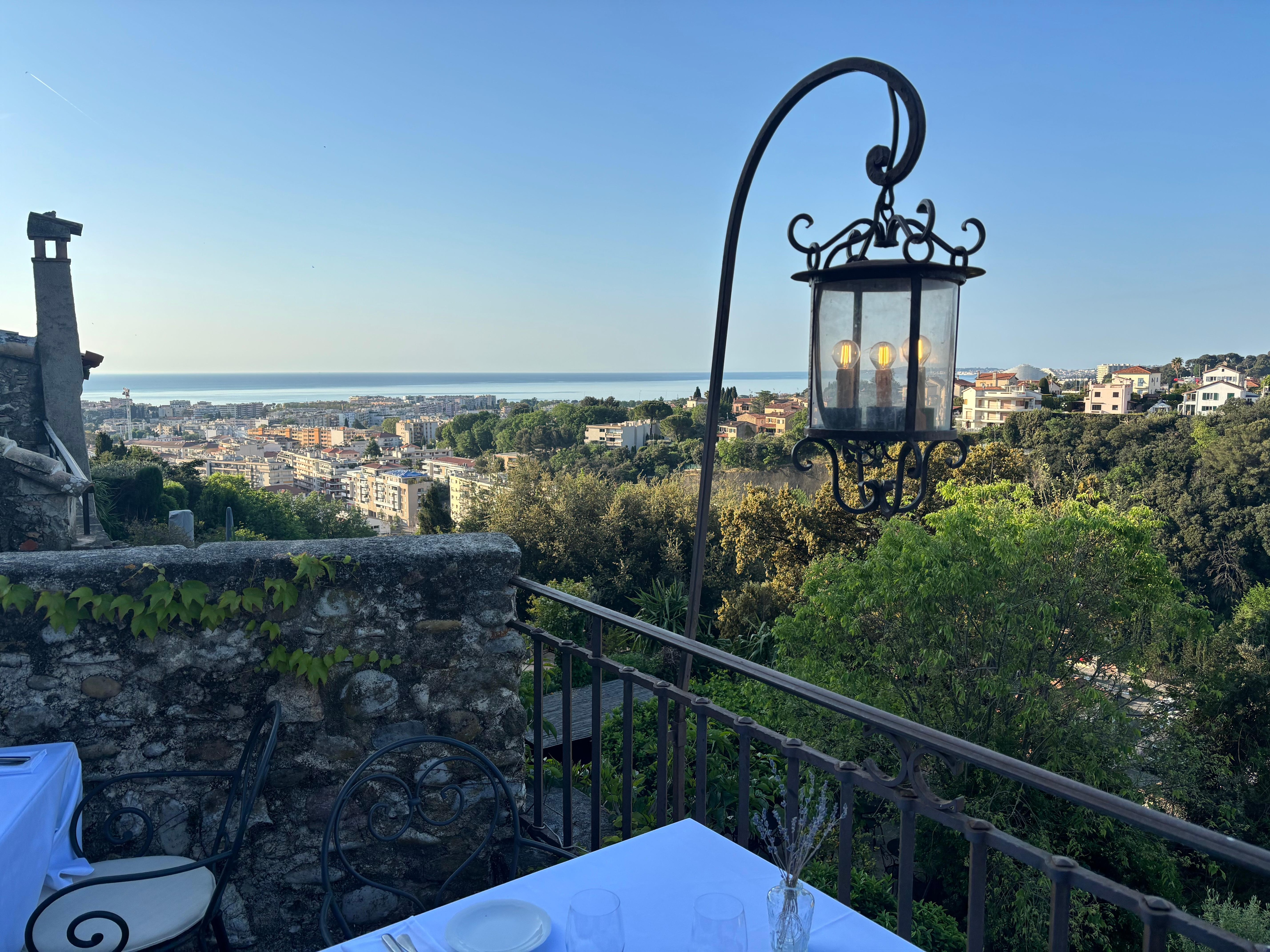 View of the sea from the breakfast patio.