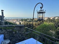 View of the sea from the breakfast patio.