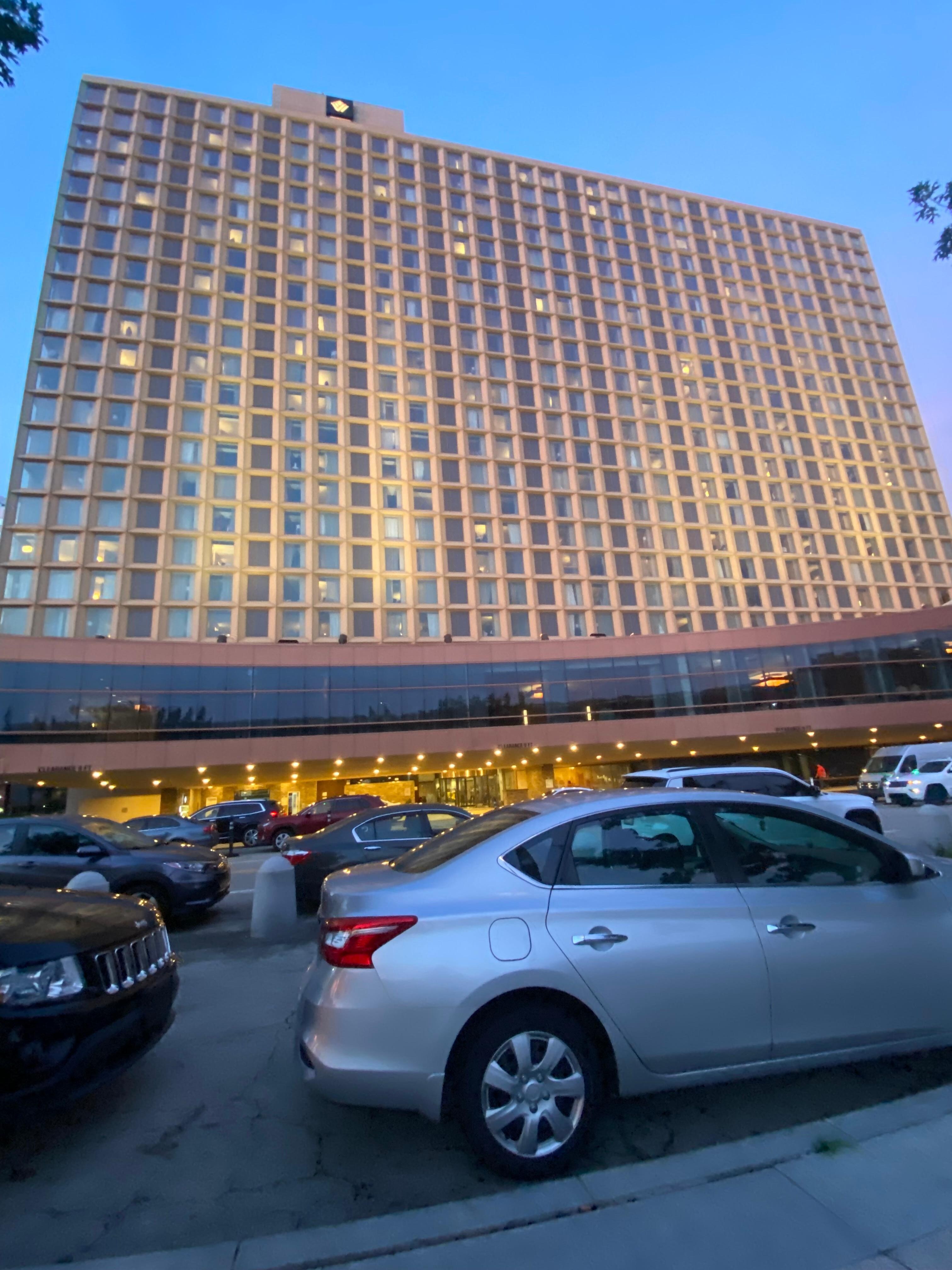 Nite time front of hotel.