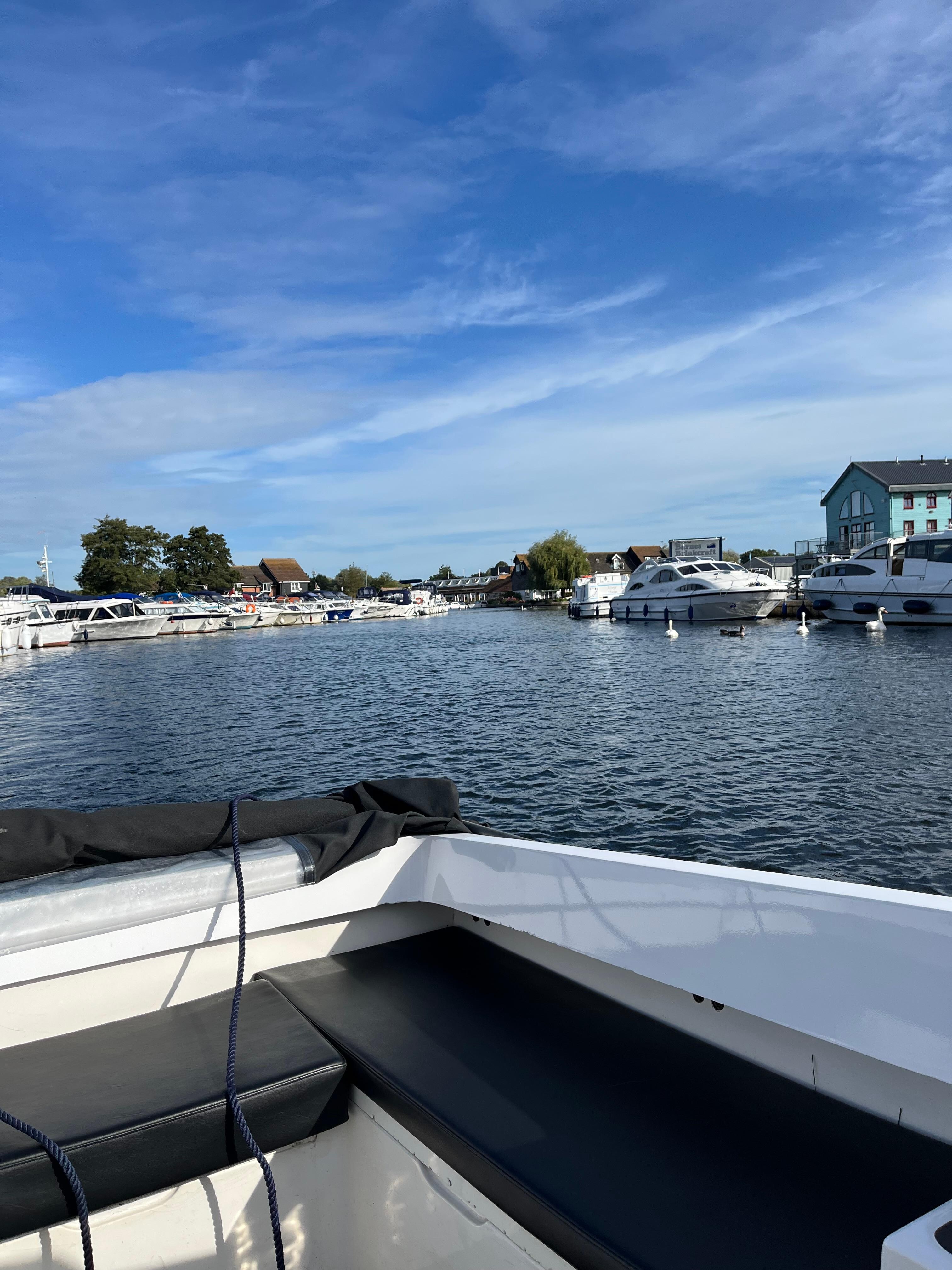 View from boat hired on broads