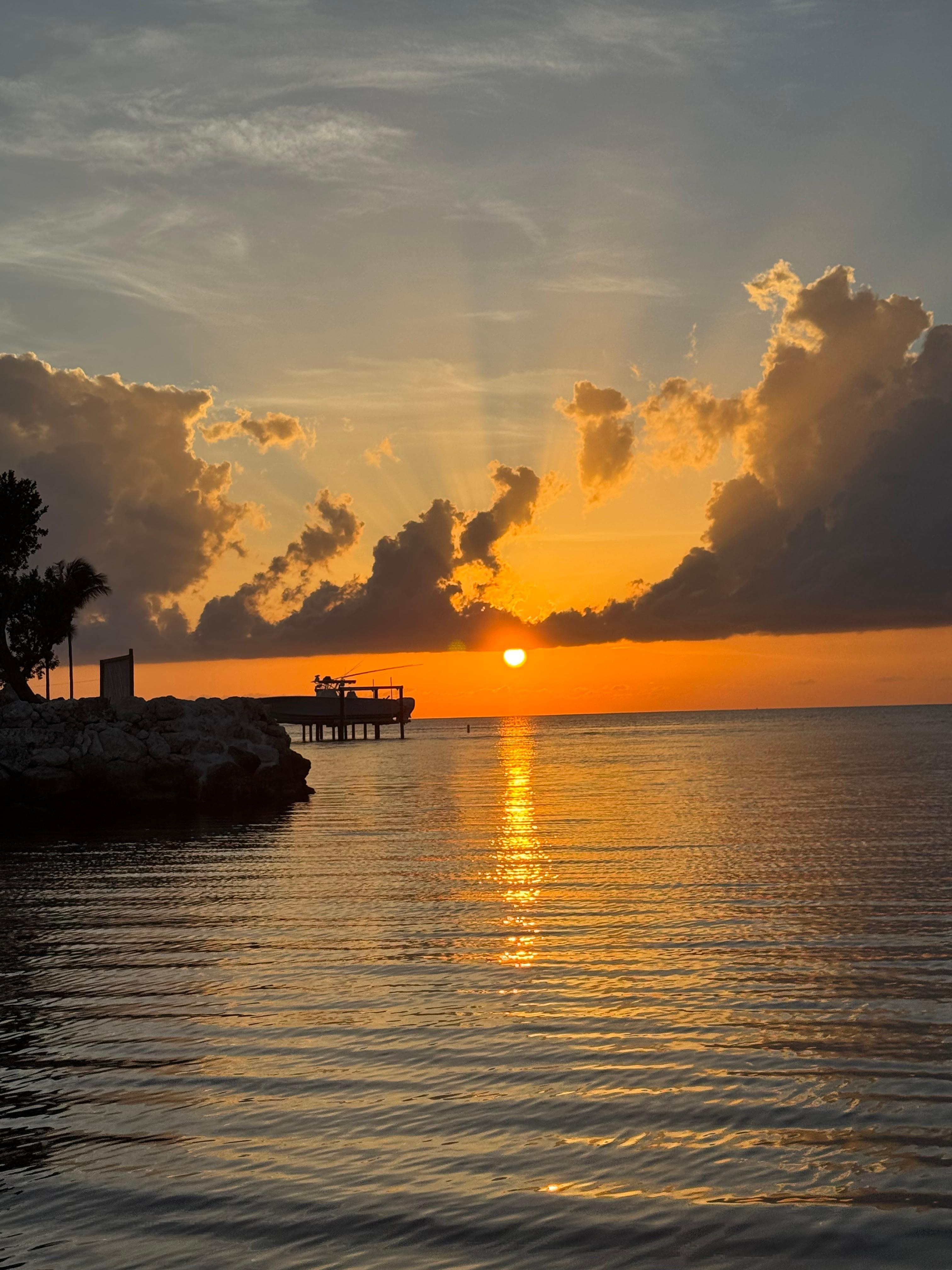 First evening sunset 