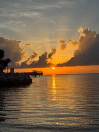 First evening sunset