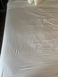 Stained bedding.