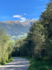 Unterwegs mit dem Rad aus Richtung Toblach