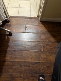 Moisture on the floors due to water leaks