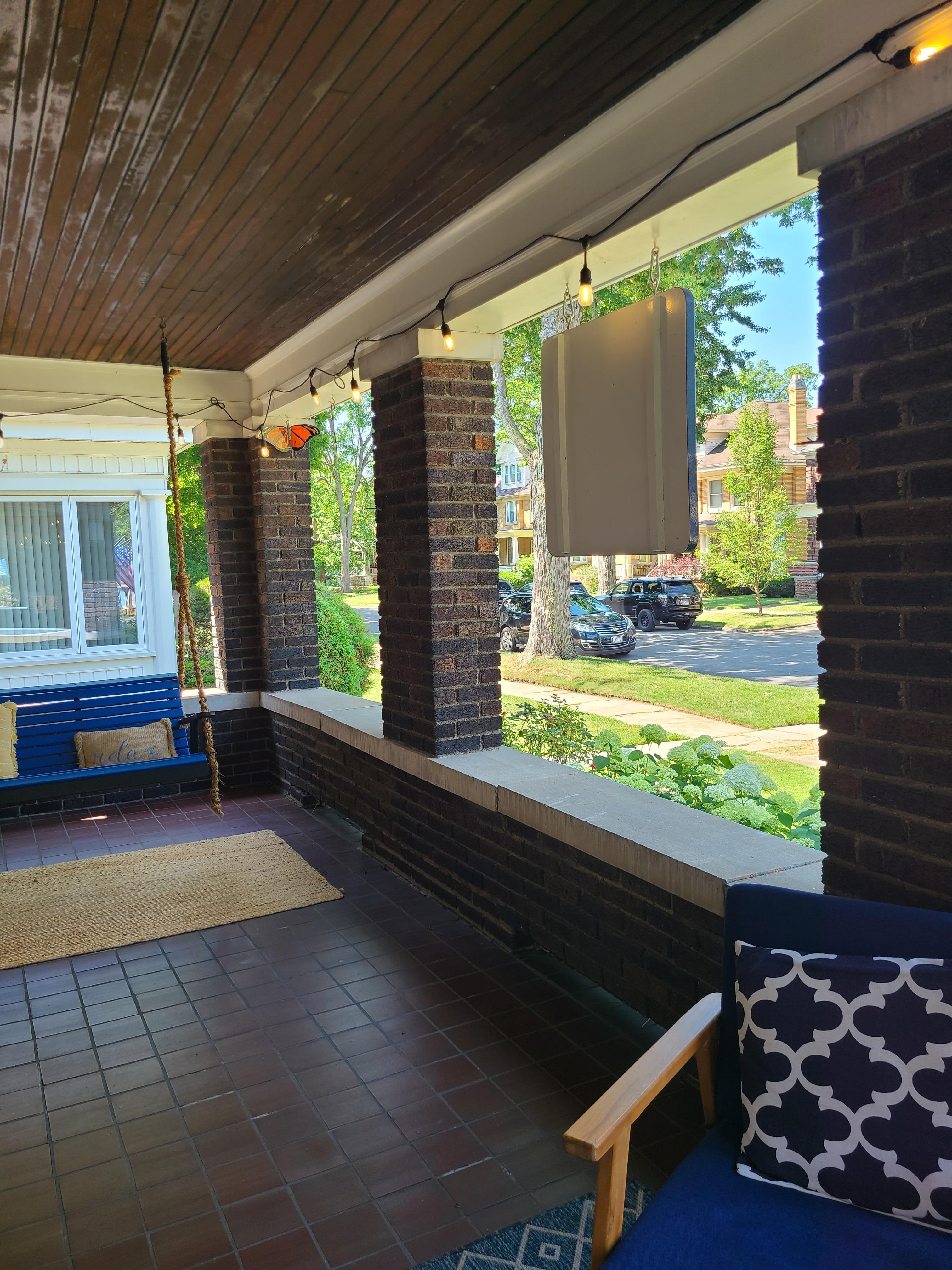 The other end of the front porch. It is truly a relaxing place to read a book or just sit and relax.