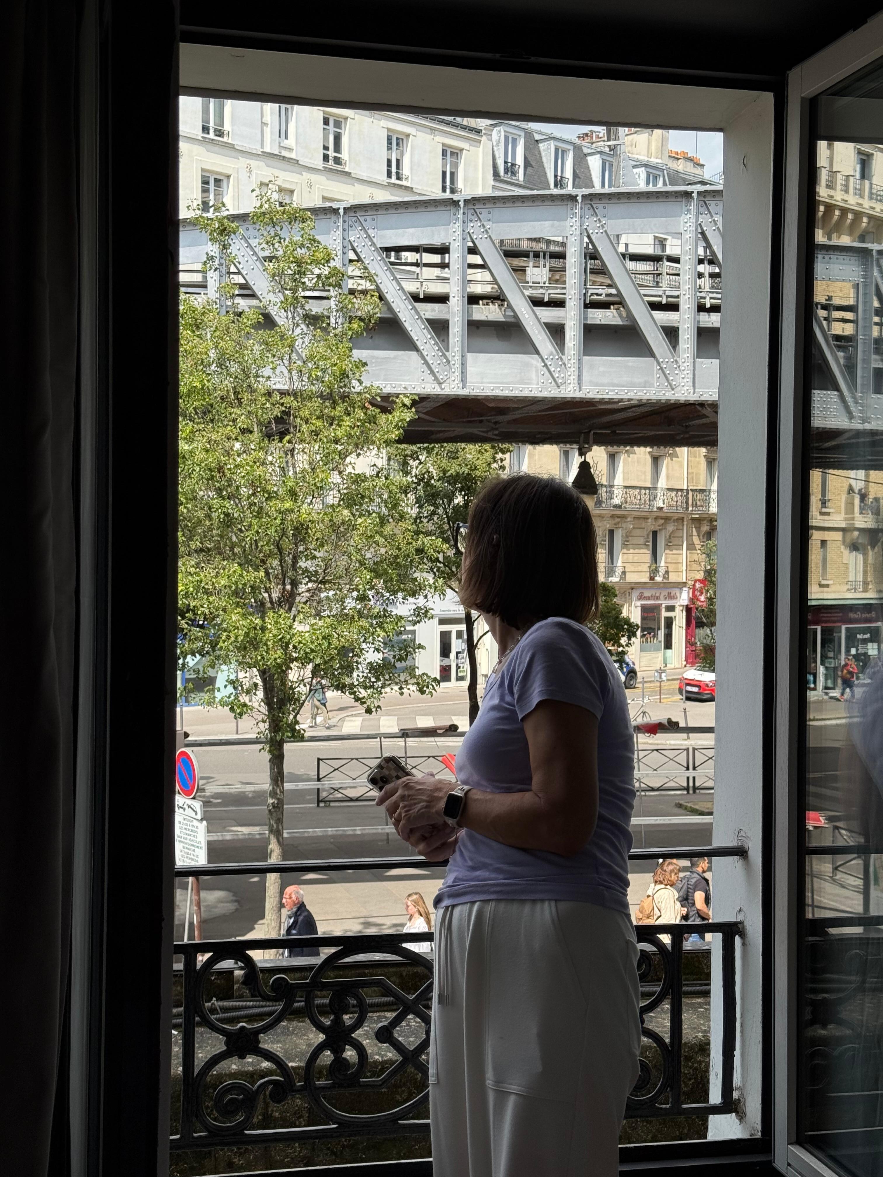 View to the street from the room