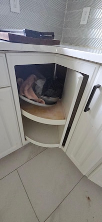 Trash left in cabinets