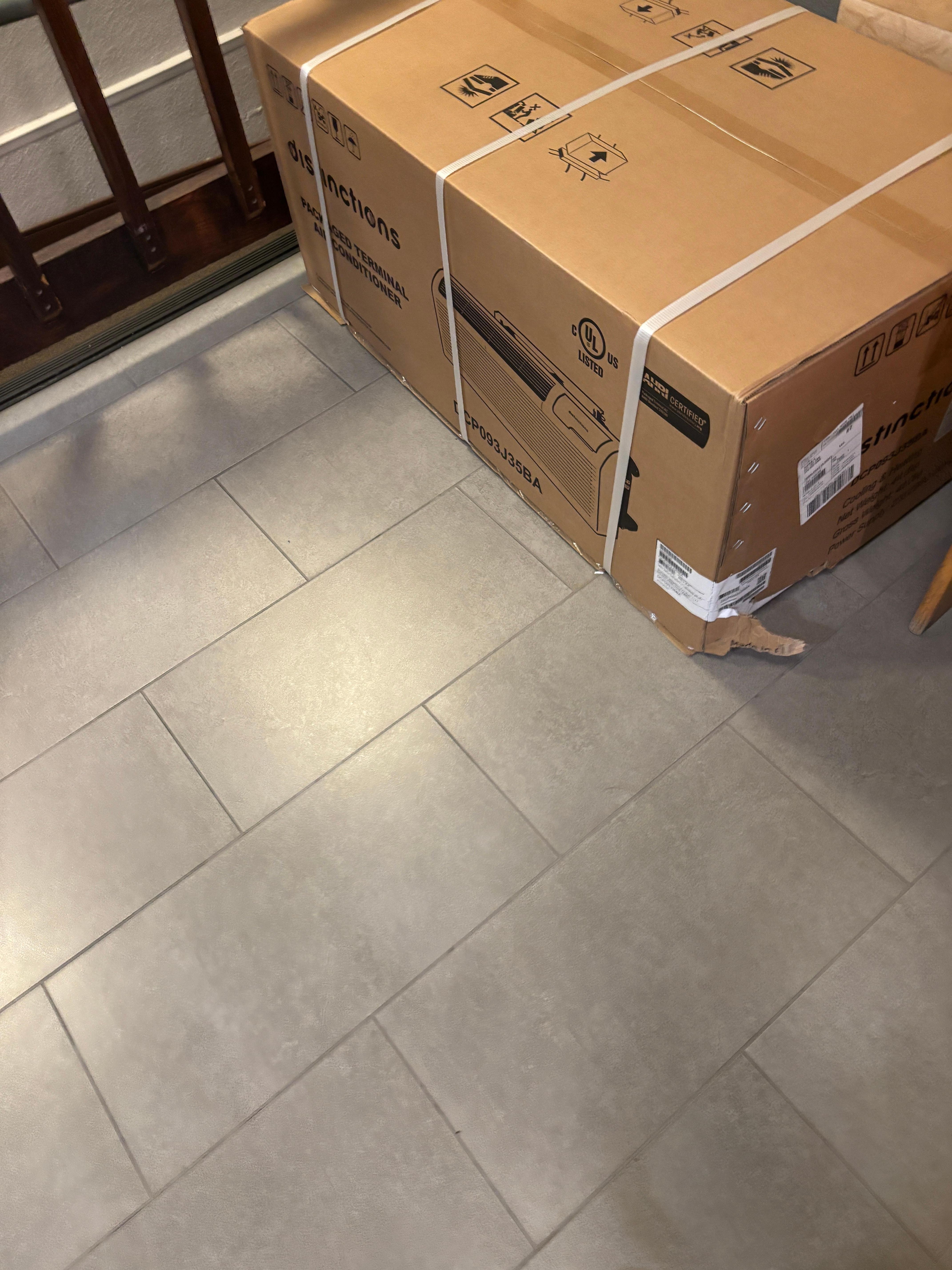 This was probably the air conditioning unit that was supposed to be in our room because one in our room did not work. This box was sitting in the lobby.