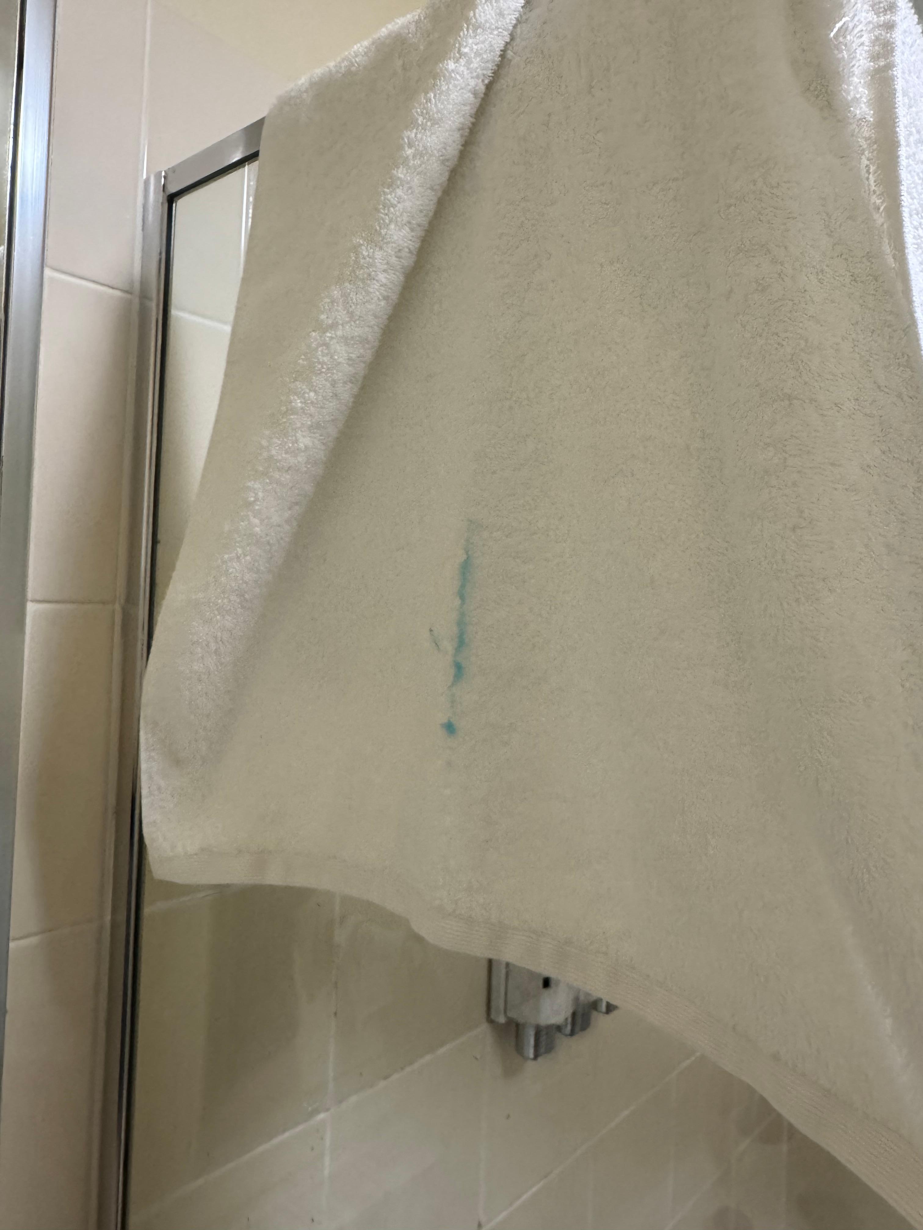 Some sort of strong smelling cleaning product on hand towel