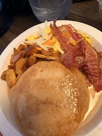 Tasty and hot breakfast every morning!